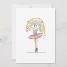 Convites ballerina and rainbow