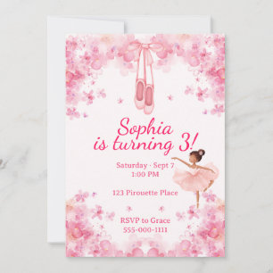 Convites Ballerina Birthday
