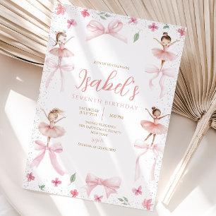 Convites Ballerina Birthday