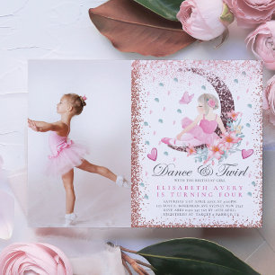 Convites Ballerina Birthday Moon Dance e Twirl Foto