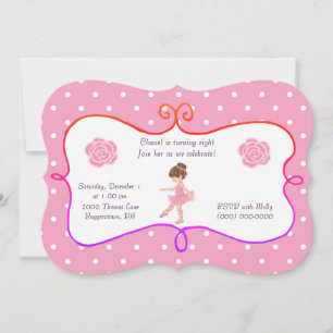 Convites Ballerina Birthday Pink