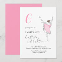 Ballerina Bonito Rosa Qualquer Dançarina Aniversár