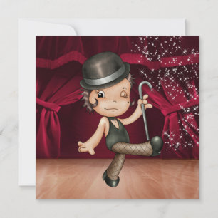 Convites Ballerina - Desempenho da dança / Partido Cabaret 