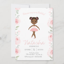 Convites Ballerina Floral Rosa Ballerina Birthday Tutu Balé