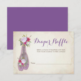 Convites Ballerina Girl Chá de fraldas Raffle