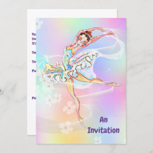 Convites Ballerina Pensava Que Festa de aniversário De 12 A