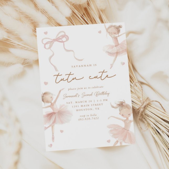 Convites Ballerina, Segunda Ballerina, Meninas Cutes de Tut (Criador carregado)