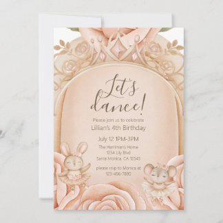 Convites Ballet Princess Girls Fourth Birthday 