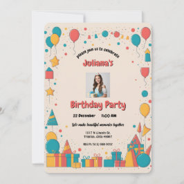 Convites Ballons Coloridos e Presentes Personalizados Anive