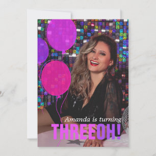Convites Balloon 30o THREEOH! o aniversário da foto convid
