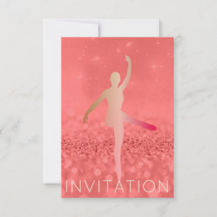 Convites Ballroom Modern Dancer Piruette Pink Blush Foxier