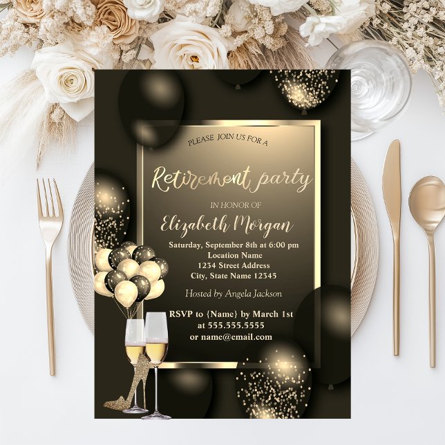 Convites Balões Chic, Glas, Baixa de Heels Altos (Criador carregado)