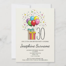 Balões Coloridos de Aniversário e Presentes Com Id