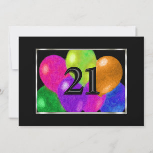 Convites Balões de Aniversário 21