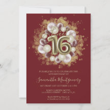 Balões de Aniversário de 16 anos Doce Ouro em Folh