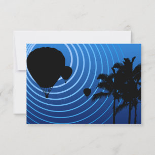 Convites Balões de ar quente de cena solar