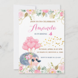 Convites Balões de arco de porco cor-de-rosa animais de ani