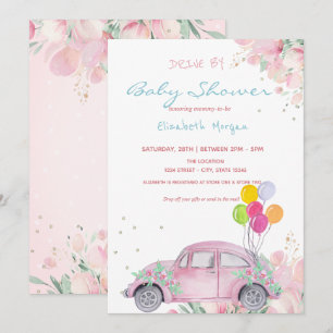 Convites Balões de Carro Estrelas Florais Chuveirinho de Be