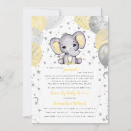 Convites Balões De Elefante Amarelo Cujo Movimento É Por Ch