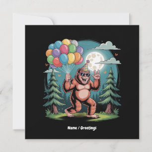 Convites Balões de Festa de aniversário Bigfoot Engraçado
