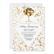 Balões de festa de solteira dourados Confetes e se