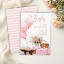 Balões de Piquenique Floral Menina de Verão Chá de