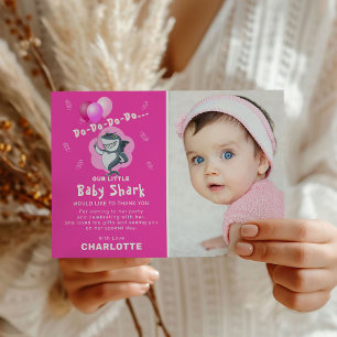 Convites Balões de Tubarão-Cachorro Foto Aniversário Ros