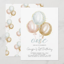 Balões de um primeiro aniversario