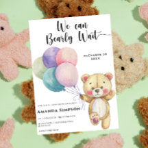 Balões de Ursinho de Pelúcia para Chás de Bebê