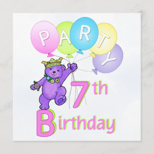 Convites Balões de Urso da Princesa 7 Festa de aniversári