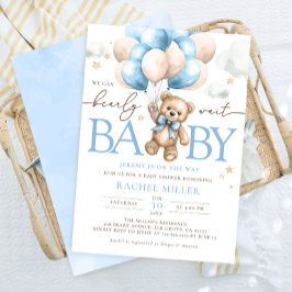 Convites Balões De Urso De Teddy Que Podemos Bater Chá de f