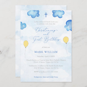 Convites Balões Divertidos Natal Primeira Festa de aniversá