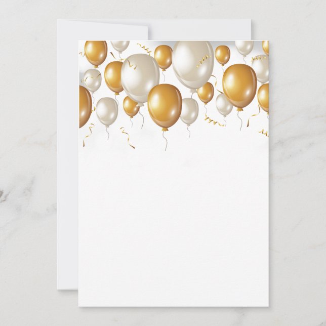 Convites Balões do aniversário da celebração (Frente)