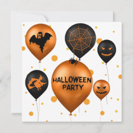 Convites Balões do Partido Feliz Halloween