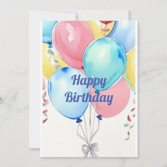 Convites Balões Festivos  (Frente)
