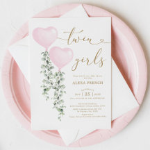 Balões Rosa Genéricos Gêmeas Gêmeas Sweetheart Beb