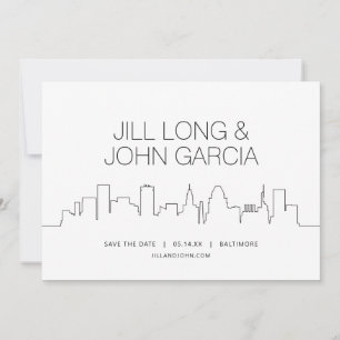 Convites Baltimore Salvar a Data