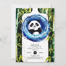 Convites Bamboo Panda Whimsical Aniversário