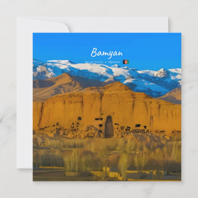 Convites Bamyan, Afeganistão - Vale do Penhasco de Buda (Frente)