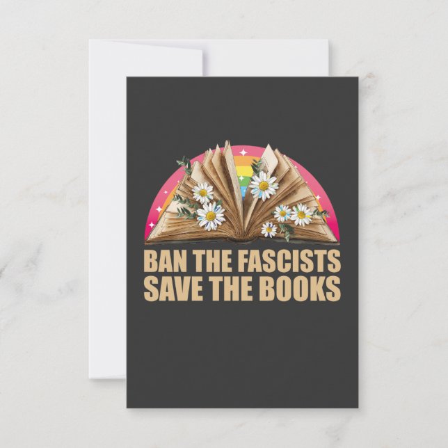 Convites ban the fascists save the books (Frente)