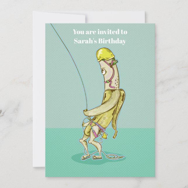 Convites Banana Belay Rock Subindo (Frente)