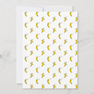 Convites Banana Engraçada Dormindo Amante de Frutas Preguiç