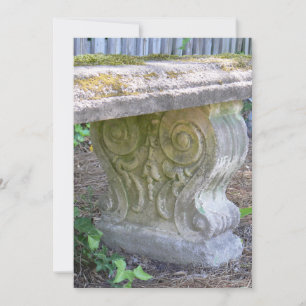 Convites Banco antigo do jardim