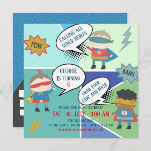 Convites Banda desenhada de Super Herói, Convocação para Cr