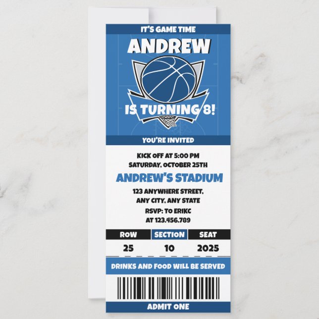 Convites Bandas de Festa de aniversário Francesas de Basque (Frente)