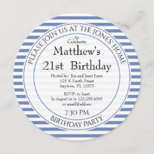 Bandas De Pó Azul/Branco Náuticas Para Todas As Id