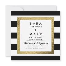 Bandas Pretas e Brancas com Casamento de Folha Our