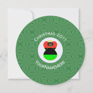 Convites Bandeira Afro-Americana Anjo Natal Personalizado