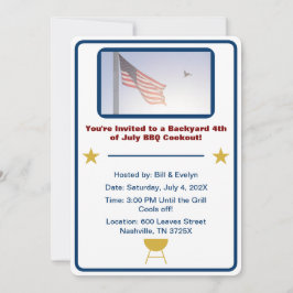 Convites Bandeira americana 4 de julho