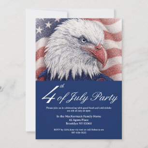 Convites Bandeira americana 4 de julho Patriótica Águia Ver